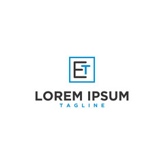 et or te square logo design