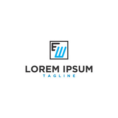 ew or we square logo design