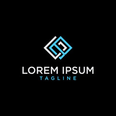 gb or bg square logo design