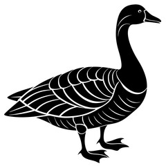 cute goose  vector silhouette illustration and svg