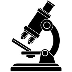 microscope silhouette vector illustration and svg