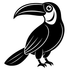 Obraz premium toucan vector silhouette illustration and svg