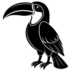 toucan vector silhouette illustration and svg