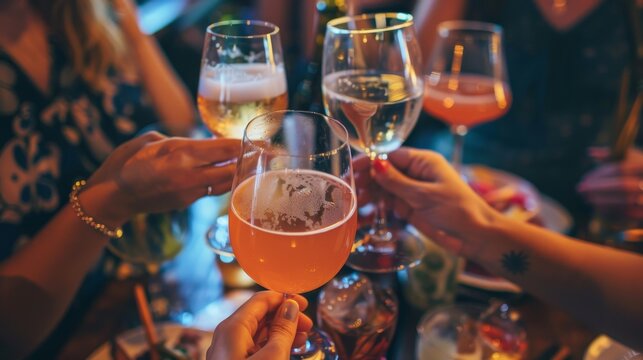 Enjoy a delightful happy hour experience, savoring drinks and socializing with great company