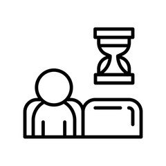 waiting period outline icon