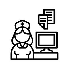 Nurse station outline icon