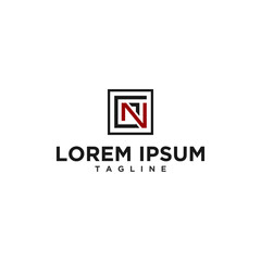 gn or ng square logo design