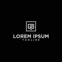 gt or tg square logo design