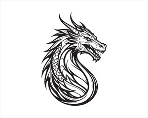 Dragon logo design icon symbol vector template.