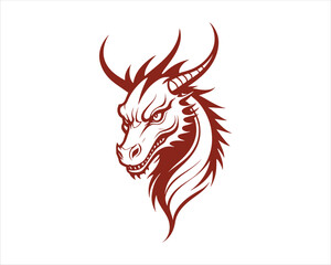 Dragon logo design icon symbol vector template.