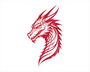 Dragon logo design icon symbol vector template.