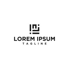 ij square logo design