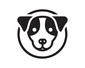 Dog Logo design template. Dog head icon. Vector illustration. Silhouette simple. 