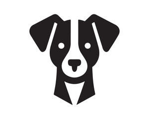 Dog Logo design template. Dog head icon. Vector illustration. Silhouette simple. 
