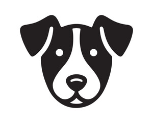 Dog Logo design template. Dog head icon. Vector illustration. Silhouette simple. 