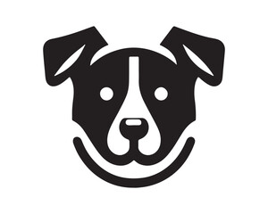 Dog Logo design template. Dog head icon. Vector illustration. Silhouette simple. 