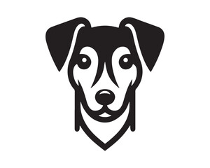 Dog Logo design template. Dog head icon. Vector illustration. Silhouette simple. 