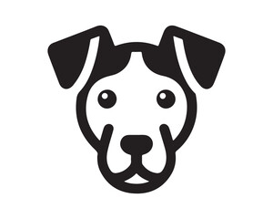 Dog Logo design template. Dog head icon. Vector illustration. Silhouette simple. 