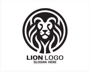 Lion logo design vector template. lion head logo design icon vector illustration