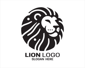Lion logo design vector template. lion head logo design icon vector illustration