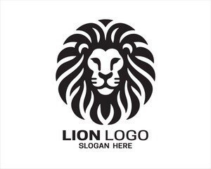 Lion logo design vector template. lion head logo design icon vector illustration