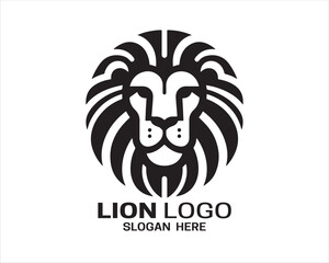 Lion logo design vector template. lion head logo design icon vector illustration