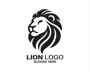 Lion logo design vector template. lion head logo design icon vector illustration