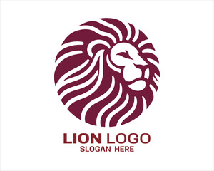 Lion logo design vector template. lion head logo design icon vector illustration