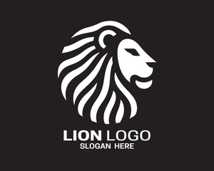 Lion logo design vector template. lion head logo design icon vector illustration