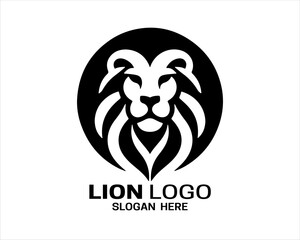Lion logo design vector template. lion head logo design icon vector illustration