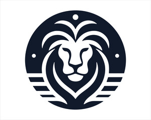Lion logo design vector template. lion head logo design icon vector illustration