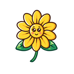 Cute and Cheerful Sunflower Clipart