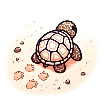 turtle on a white