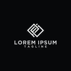 pg or gp square logo design