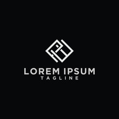 pw or wp square logo design