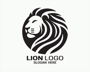 Lion logo design vector template. lion head logo design icon vector illustration
