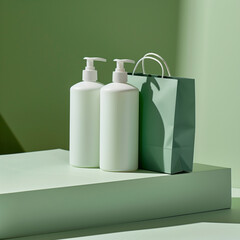병, 플라스틱, 백, 고립시키는, 그릇, 공백, 화장품, 샴푸, 배려, 스프레이, 미, 로션, 액체, 개체, 약물, 포장, 병, 화장품, 크림, 깨끗한, 위생, 건강, 몸, 처리, 관, bottle, green, Shampoo rinse 3D bottle, 3D, H&B commercial cut,샴푸 린스 3D 병 , 입체, H&B 광고 컷