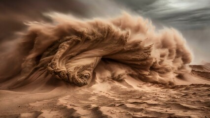 sandstorm swirls desert landscape abstract sculpture wind extreme weather