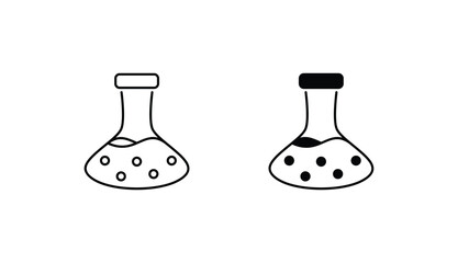 Flask icon design with white background stock illustration