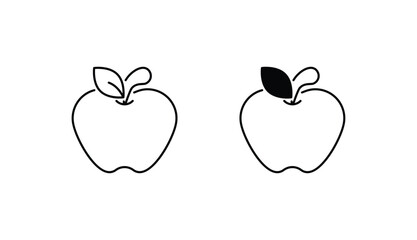 Apple icon design with white background stock illustration