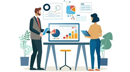 Business Presentation with Data Analysis and Charts