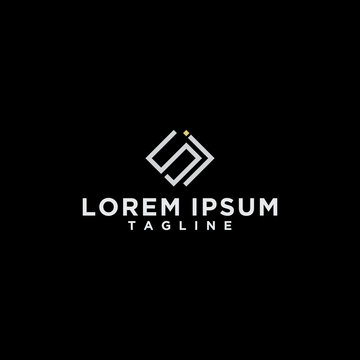 sj or js square logo design