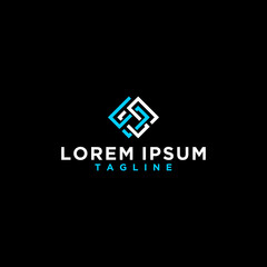 ss square logo design