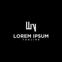 wn or nw square logo design