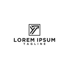 yt or ty square logo design inspiration