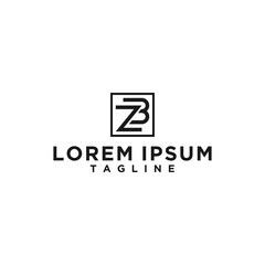 zb or bz square logo design inspiration