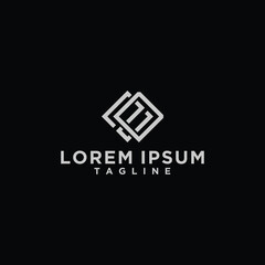 Fototapeta premium zd or dz square logo design