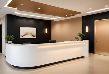 Modern Hotel Reception Area - Generated by AI