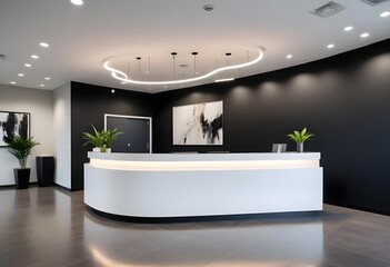 Modern Hotel Reception Area - Generated by AI