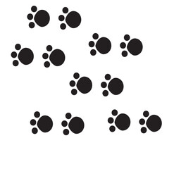 paw print on white